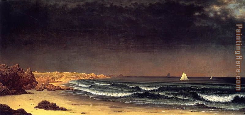 Approaching Storm, Beach near Newport painting - Martin Johnson Heade Approaching Storm, Beach near Newport art painting